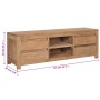 Mueble para TV de teca maciza 115x30x40 cm de vidaXL, Muebles TV - Ref: Foro24-282846, Precio: 210,50 €, Descuento: %