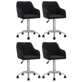 Swivel dining chairs 4 units black fabric by vidaXL, dining chairs - Ref: Foro24-3089753, Price: 262,79 €, Discount: %