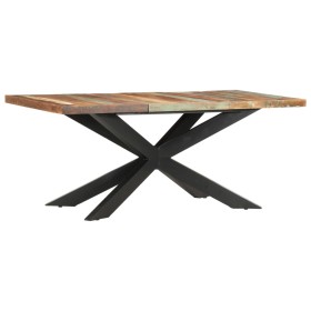 Mesa de comedor de madera maciza reciclada 180x90x76 cm de vidaXL, Mesas de cocina y de comedor - Ref: Foro24-285966, Precio:...