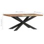 Recycled solid wood dining table 180x90x76 cm by vidaXL, Kitchen and dining tables - Ref: Foro24-285966, Price: 390,07 €, Dis...