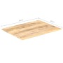 Tischoberfläche aus massivem Mangoholz 15–16 mm, 80 x 60 cm von vidaXL, Tischplatten - Ref: Foro24-286011, Preis: 69,56 €, Ra...