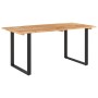 Mesa de comedor de madera maciza de acacia 154x80x76 cm de vidaXL, Mesas de cocina y de comedor - Ref: Foro24-286473, Precio:...