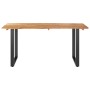 Mesa de comedor de madera maciza de acacia 154x80x76 cm de vidaXL, Mesas de cocina y de comedor - Ref: Foro24-286473, Precio:...