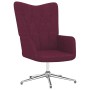 Silla de relajación con taburete de tela morada de vidaXL, Sillones - Ref: Foro24-327610, Precio: 90,99 €, Descuento: %