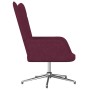 Silla de relajación con taburete de tela morada de vidaXL, Sillones - Ref: Foro24-327610, Precio: 90,99 €, Descuento: %