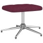 Silla de relajación con taburete de tela morada de vidaXL, Sillones - Ref: Foro24-327610, Precio: 90,99 €, Descuento: %