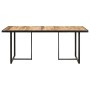 Mesa de comedor madera de mango rugosa 160 cm de vidaXL, Mesas de cocina y de comedor - Ref: Foro24-320693, Precio: 217,06 €,...