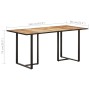 Mesa de comedor madera de mango rugosa 160 cm de vidaXL, Mesas de cocina y de comedor - Ref: Foro24-320693, Precio: 217,06 €,...