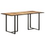 Mesa de comedor madera de mango rugosa 160 cm de vidaXL, Mesas de cocina y de comedor - Ref: Foro24-320693, Precio: 217,06 €,...