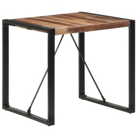 Mesa de comedor madera maciza con acabado sheesham 80x80x75 cm de vidaXL, Mesas de cocina y de comedor - Ref: Foro24-321602, ...