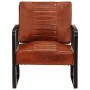 Brown genuine leather lounge chair 58.5x64x76 cm by vidaXL, Armchairs - Ref: Foro24-354320, Price: 219,99 €, Discount: %