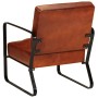 Brown genuine leather lounge chair 58.5x64x76 cm by vidaXL, Armchairs - Ref: Foro24-354320, Price: 219,99 €, Discount: %