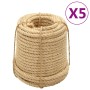 Cuerdas de sisal 5 uds 20 mm 100 m de vidaXL, Sogas y cuerdas metálicas - Ref: Foro24-3196233, Precio: 1,00 €, Descuento: %