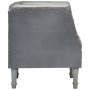 Sillón de cuero de cabra auténtico gris de vidaXL, Sillones - Ref: Foro24-286618, Precio: 207,89 €, Descuento: %