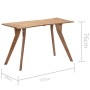 Mesa de comedor madera maciza de acacia 120x58x76 cm de vidaXL, Mesas de cocina y de comedor - Ref: Foro24-247978, Precio: 23...