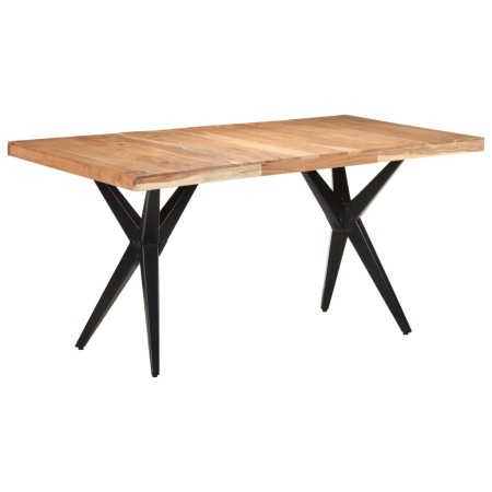 Solid acacia wood dining table 160x80x76 cm by vidaXL, Kitchen and dining tables - Ref: Foro24-323565, Price: 376,96 €, Disco...