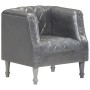 Sillón de cuero de cabra auténtico gris de vidaXL, Sillones - Ref: Foro24-286618, Precio: 207,89 €, Descuento: %