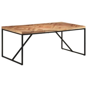 Mesa de comedor de madera maciza de acacia y mango 180x90x76 cm de vidaXL, Mesas de cocina y de comedor - Ref: Foro24-323552,...