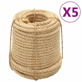 Cuerdas de sisal 5 uds 14 mm 100 m de vidaXL, Sogas y cuerdas metálicas - Ref: Foro24-3196229, Precio: 574,99 €, Descuento: %