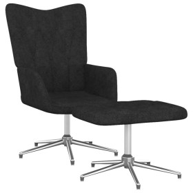 Relaxsessel mit Fußstütze aus schwarzem Stoff von vidaXL, Sessel - Ref: Foro24-327606, Preis: 90,99 €, Rabatt: %