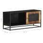 Massiver TV-Schrank aus rauem Mangoholz, 90 x 30 x 40 cm von vidaXL, TV-Möbel - Ref: Foro24-323150, Preis: 147,58 €, Rabatt: %