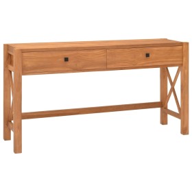 Solid teak wood desk with drawers 120x40x75 cm by vidaXL, Desks - Ref: Foro24-337926, Price: 209,99 €, Discount: %