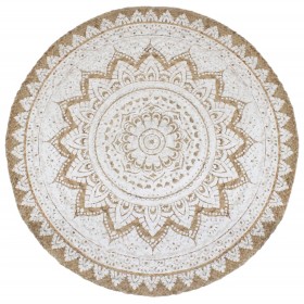 Round printed braided jute rug 180 cm by vidaXL, Rugs - Ref: Foro24-343587, Price: 112,78 €, Discount: %