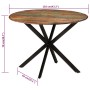 Solid recycled wood and steel dining table 110x78 cm by vidaXL, Kitchen and dining tables - Ref: Foro24-338455, Price: 213,58...