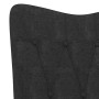 Silla de relajación con reposapiés tela negra de vidaXL, Sillones - Ref: Foro24-327606, Precio: 90,23 €, Descuento: %