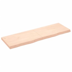 Untreated solid oak wood wall shelf 160x50x(2-6) cm by vidaXL, Shelves and shelves - Ref: Foro24-363593, Price: 85,99 €, Disc...