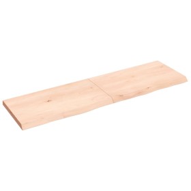 Solid untreated oak wood wall shelf 140x40x(2-4) cm by vidaXL, Shelves and shelves - Ref: Foro24-363582, Price: 64,99 €, Disc...