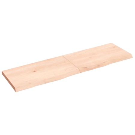 Solid untreated oak wood wall shelf 140x40x(2-4) cm by vidaXL, Shelves and shelves - Ref: Foro24-363582, Price: 64,12 €, Disc...