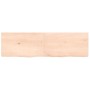 Solid untreated oak wood wall shelf 140x40x(2-4) cm by vidaXL, Shelves and shelves - Ref: Foro24-363582, Price: 64,12 €, Disc...