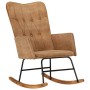 Vintage brown canvas rocking chair by vidaXL, Rocking chairs - Ref: Foro24-339684, Price: 124,71 €, Discount: %