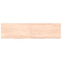 Untreated solid oak wood wall shelf 120x30x(2-6) cm by vidaXL, Shelves and shelves - Ref: Foro24-363573, Price: 50,67 €, Disc...