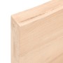 Untreated solid oak wood wall shelf 120x30x(2-6) cm by vidaXL, Shelves and shelves - Ref: Foro24-363573, Price: 50,67 €, Disc...