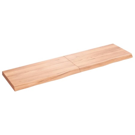 Wall shelf made of light brown treated oak wood, measuring 120x30x(2-4) cm. by vidaXL, Shelves and shelves - Ref: Foro24-3636...