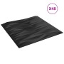 Paneles de pared 48 uds XPS piedra negro 50x50 cm 12 m² de vidaXL, Recubrimiento de paredes - Ref: Foro24-356942, Precio: 99,...