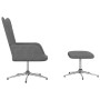 Silla de relajación con reposapiés de tela gris oscuro de vidaXL, Sillones - Ref: Foro24-327601, Precio: 90,23 €, Descuento: %