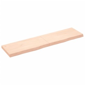 Untreated solid oak wood wall shelf 160x40x(2-6) cm by vidaXL, Shelves and shelves - Ref: Foro24-363591, Price: 74,99 €, Disc...