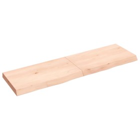 Untreated solid oak wood wall shelf 140x40x(2-6) cm by vidaXL, Shelves and shelves - Ref: Foro24-363583, Price: 76,87 €, Disc...