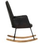 Black Genuine Leather Rocking Chair by vidaXL, Rocking chairs - Ref: Foro24-339682, Price: 129,99 €, Discount: %