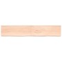 Untreated solid oak wood wall shelf 220x40x(2-6) cm by vidaXL, Shelves and shelves - Ref: Foro24-363615, Price: 124,99 €, Dis...