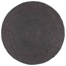 Alfombra de yute tejida a mano redonda gris oscuro 180 cm de vidaXL, Alfombras - Ref: Foro24-343596, Precio: 90,99 €, Descuen...