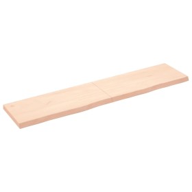 Untreated solid oak wood wall shelf 180x40x(2-6) cm by vidaXL, Shelves and shelves - Ref: Foro24-363599, Price: 81,99 €, Disc...