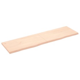 Untreated solid oak wood wall shelf 180x50x(2-4) cm by vidaXL, Shelves and shelves - Ref: Foro24-363600, Price: 84,34 €, Disc...