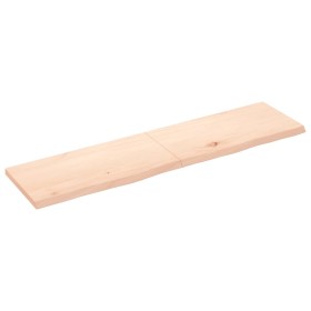 Untreated solid oak wood wall shelf 160x40x(2-4) cm by vidaXL, Shelves and shelves - Ref: Foro24-363590, Price: 77,09 €, Disc...