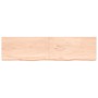 Untreated solid oak wood wall shelf 200x50x(2-6) cm by vidaXL, Shelves and shelves - Ref: Foro24-363609, Price: 104,41 €, Dis...