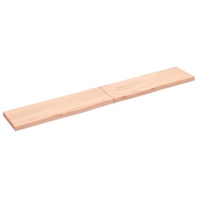 Untreated solid oak wood wall shelf 200x30x(2-4) cm by vidaXL, Shelves and shelves - Ref: Foro24-363604, Price: 75,19 €, Disc...