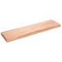 Light brown treated oak wood wall shelf 120x30x(2-6) cm by vidaXL, Shelves and shelves - Ref: Foro24-363693, Price: 57,99 €, ...